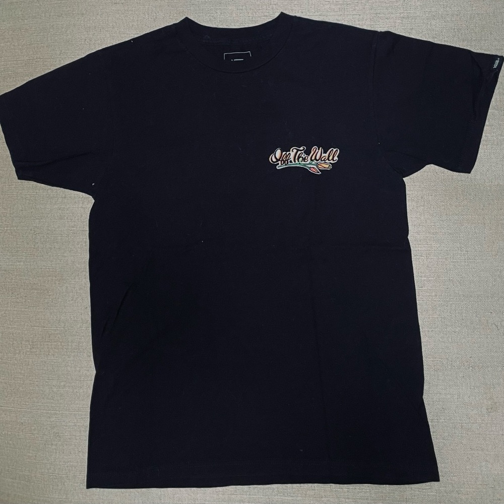 Vans Black Tee with Graphic Design